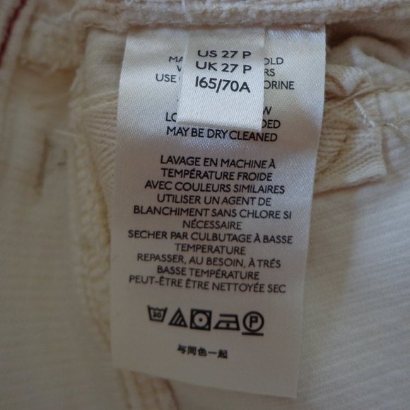 NWT Anthropologie Pilcro Slim Boyfriend Corduroy Pant 27P Cream - Picture 12 of 16